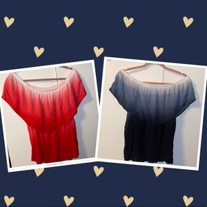 Ombre Off The Shoulder Tops 💙